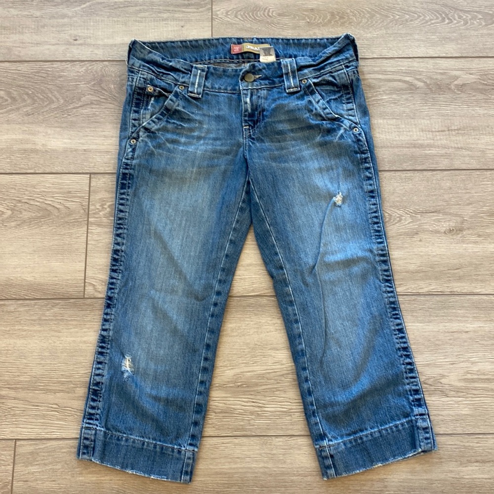 OLD NAVY ULTRA LOW WAIST CROPPED DENIM JEANS SIZE 6